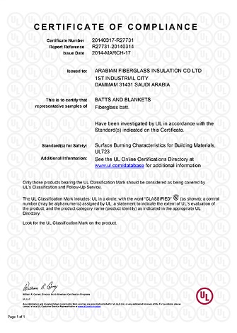 R27731-20140314 Certificate of Compliance UFBKT